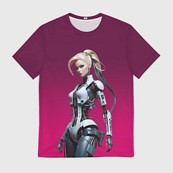 Футболка мужская Beauty cyber Barbie - ai art fantasy, цвет: 3D-принт