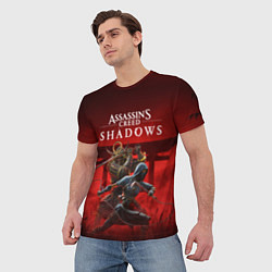Футболка мужская Персонажи Assassins creed shadows, цвет: 3D-принт — фото 2