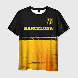 Футболка мужская Barcelona - gold gradient посередине, цвет: 3D-принт