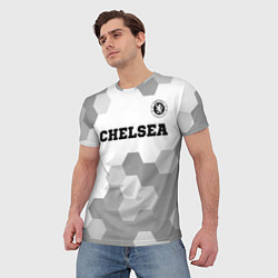 Футболка мужская Chelsea sport на светлом фоне посередине, цвет: 3D-принт — фото 2