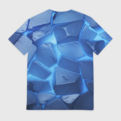 Мужская футболка Синие ледяные плиты с разломом / 3D-принт – фото 2