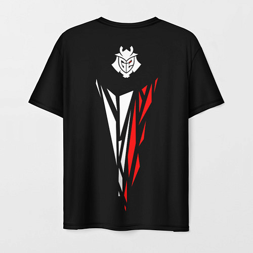Мужская футболка G2 esports red geometry / 3D-принт – фото 2