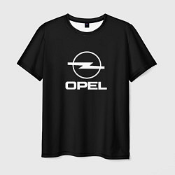 Футболка мужская Opel logo white, цвет: 3D-принт