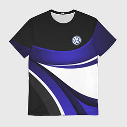 Мужская футболка Фольцваген - синяя волна