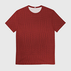 Мужская футболка Тёмно-красный текстурированный однотонный