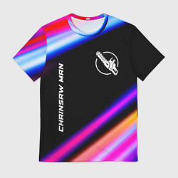 Футболка мужская Chainsaw Man speed anime lights, цвет: 3D-принт