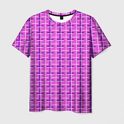 Футболка мужская Фиолетовые полосы, цвет: 3D-принт