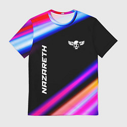 Мужская футболка Nazareth neon rock lights