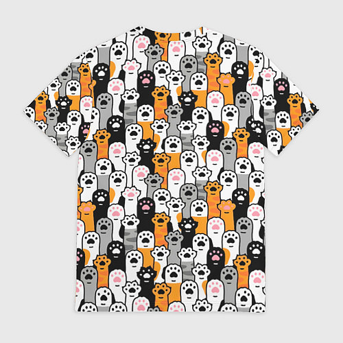 Мужская футболка Кошачьи лапы / 3D-принт – фото 2