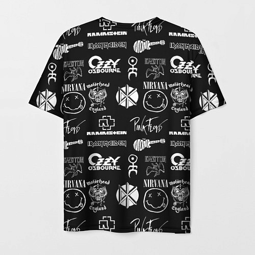 Мужская футболка Rock band pattern / 3D-принт – фото 2