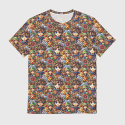 Мужская футболка Аниме парень паттерн