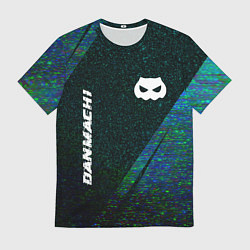 Мужская футболка DanMachi glitch blue