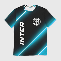 Футболка мужская Inter неоновые лампы, цвет: 3D-принт