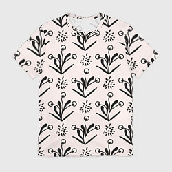 Футболка мужская Веточка цветочная, цвет: 3D-принт