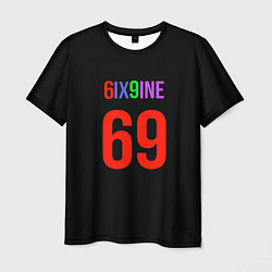 Футболка мужская 6ix9ine logo, цвет: 3D-принт