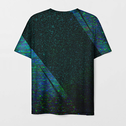 Мужская футболка Arsenal glitch blue / 3D-принт – фото 2
