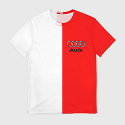 Мужская футболка AUDI logo полосы