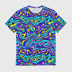 Мужская футболка Psychedelic multicolored pattern