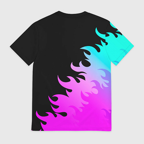 Мужская футболка Hellsing неоновый огонь / 3D-принт – фото 2