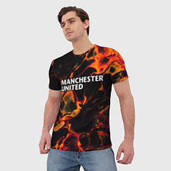 Футболка мужская Manchester United red lava, цвет: 3D-принт — фото 2