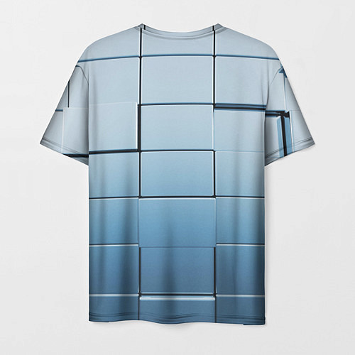 Мужская футболка Текстура кубы выпуклые / 3D-принт – фото 2