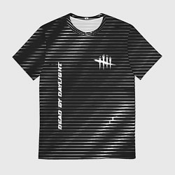 Мужская футболка Dead by Daylight metal game lines