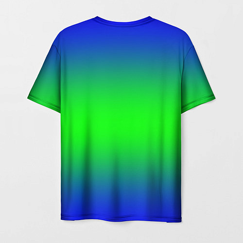 Мужская футболка Зелёный градиент текстура / 3D-принт – фото 2