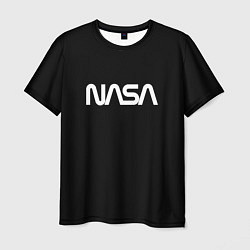 Футболка мужская Nasa white logo, цвет: 3D-принт