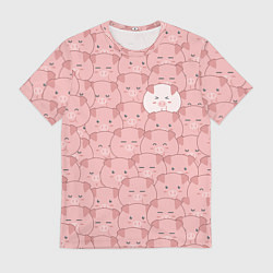 Мужская футболка Свинки паттерн