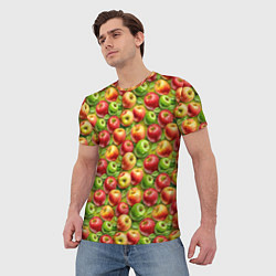 Футболка мужская Ароматные сочные яблоки, цвет: 3D-принт — фото 2