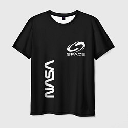 Мужская футболка Nasa space logo white