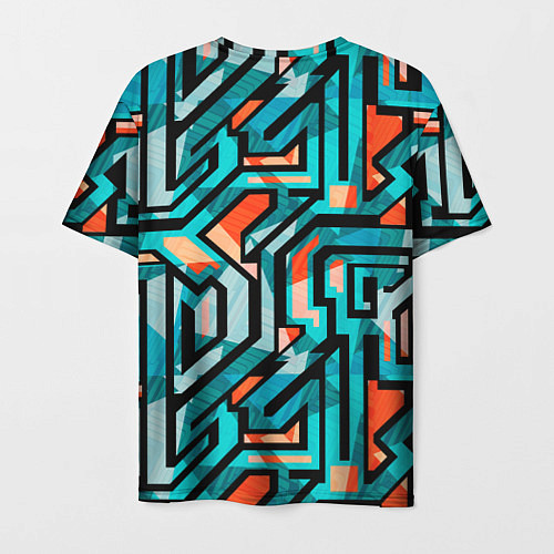 Мужская футболка Граффити цвета гранж / 3D-принт – фото 2