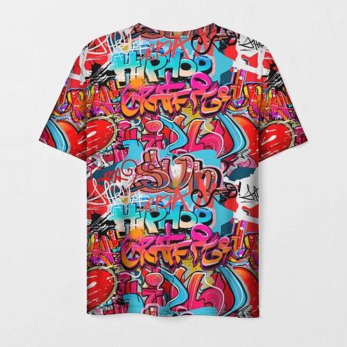 Мужская футболка Hip hop graffiti pattern / 3D-принт – фото 2