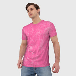 Футболка мужская Pink bleached splashes, цвет: 3D-принт — фото 2