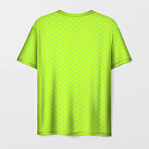 Мужская футболка Неоновый паттерн тонких линий / 3D-принт – фото 2