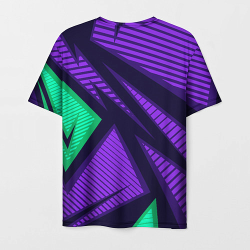 Мужская футболка Абстрактный узор с геометрической концепцией / 3D-принт – фото 2