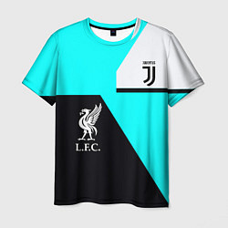 Футболка мужская Juventus x Liverpool geometry, цвет: 3D-принт