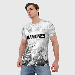 Футболка мужская Ramones white graphite, цвет: 3D-принт — фото 2