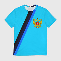 Мужская футболка Россия спортивная геометрия