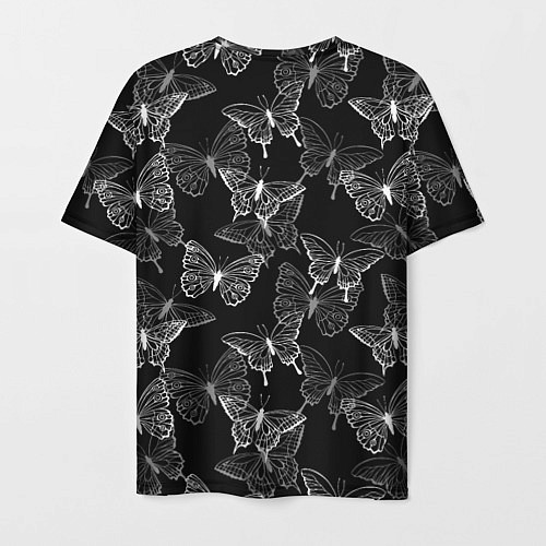 Мужская футболка Паттерн бабочки / 3D-принт – фото 2