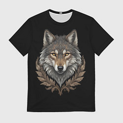 Футболка мужская Славянский волк в венце победителя, цвет: 3D-принт