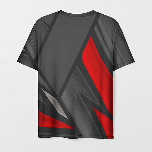 Мужская футболка Berserk red lines / 3D-принт – фото 2