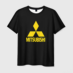 Футболка мужская Mitsubishi logo yelow, цвет: 3D-принт