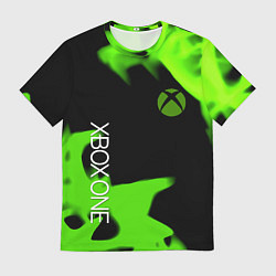 Мужская футболка Xbox one green flame