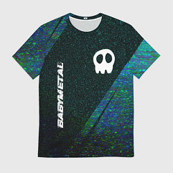 Мужская футболка Babymetal glitch blue