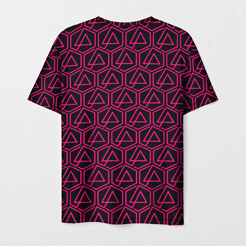 Мужская футболка Linkin park pink logo / 3D-принт – фото 2