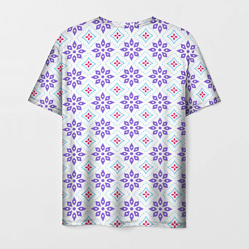 Мужская футболка Красивый цветочный узор / 3D-принт – фото 2