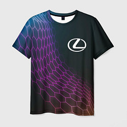 Мужская футболка Lexus neon hexagon