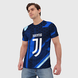 Футболка мужская Juventus sport geometry steel, цвет: 3D-принт — фото 2