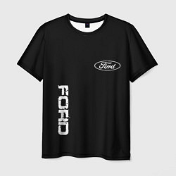 Мужская футболка Ford logo white steel